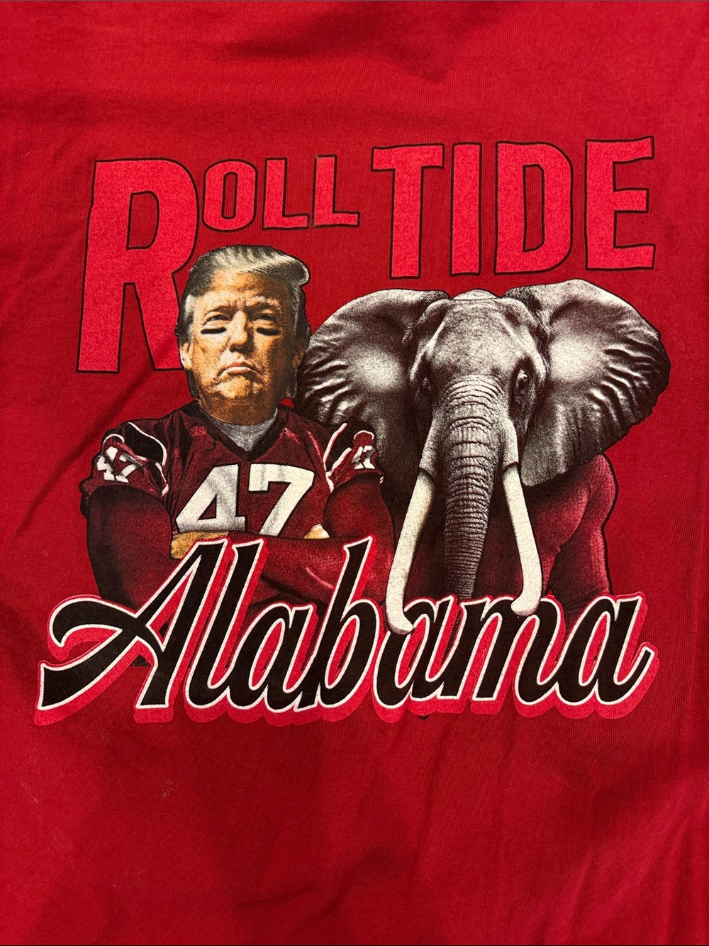 TRUMP ALABAMA ROLL TIDE unisex size Large tshirt